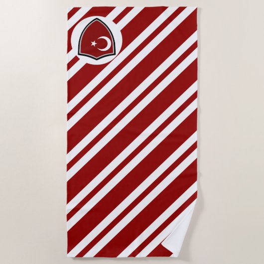 Turkse vlag strandlaken (Voorkant)