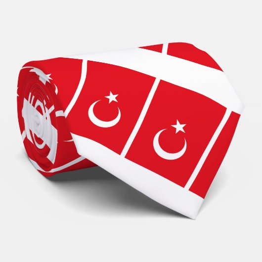 Turkse vlag stropdas (Opgerold)
