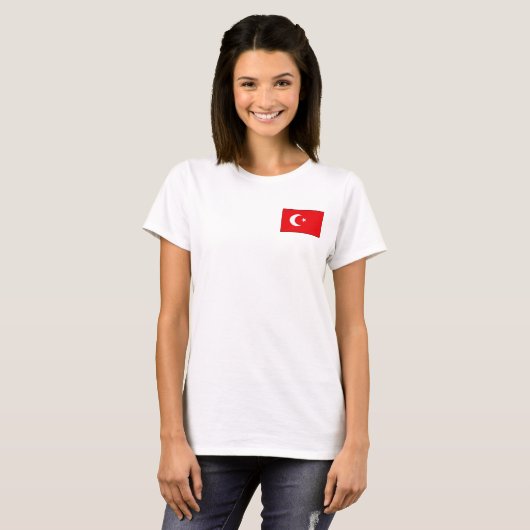 Turkse vlag T-shirts en cadeaus (Voorkant volledig)