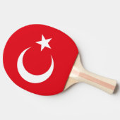 Turkse vlag tafeltennisbatje (Zijkant)