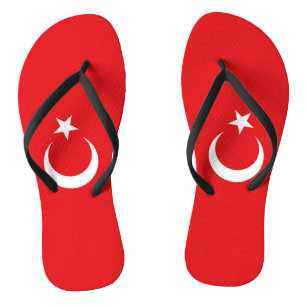 Turkse vlag teenslippers