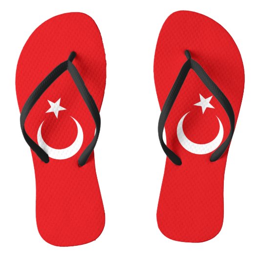 Turkse vlag teenslippers (Voetbed)