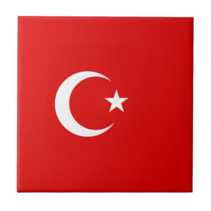 Turkse vlag tegeltje