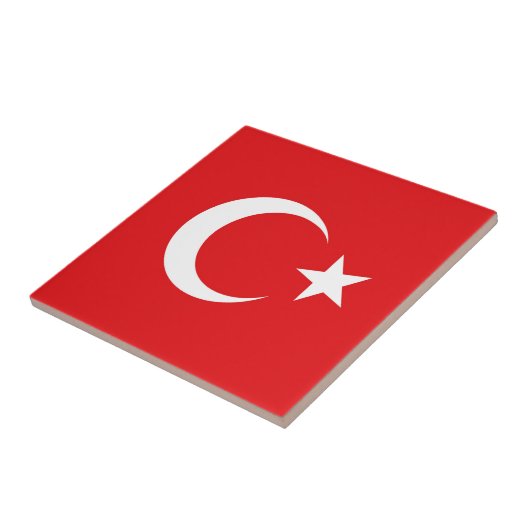 Turkse vlag tegeltje (Zijkant)