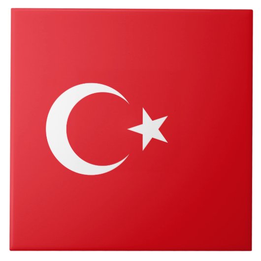 Turkse vlag tegeltje (Voorkant)