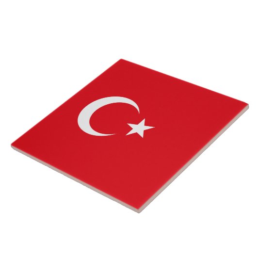 Turkse vlag tegeltje (Zijkant)