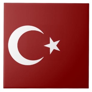 Turkse vlag tegeltje