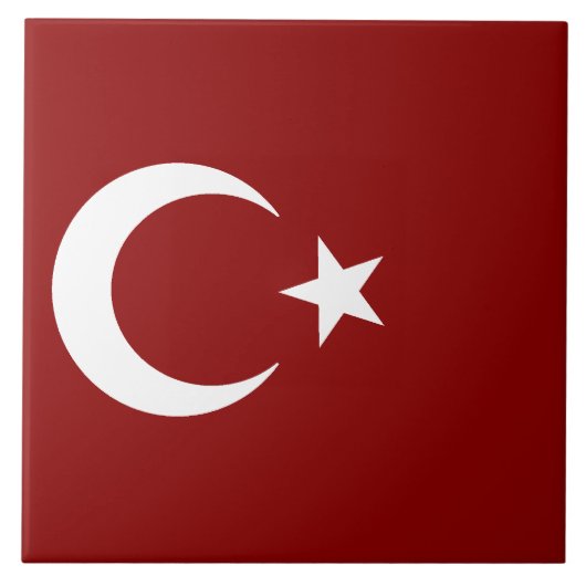Turkse vlag tegeltje (Voorkant)