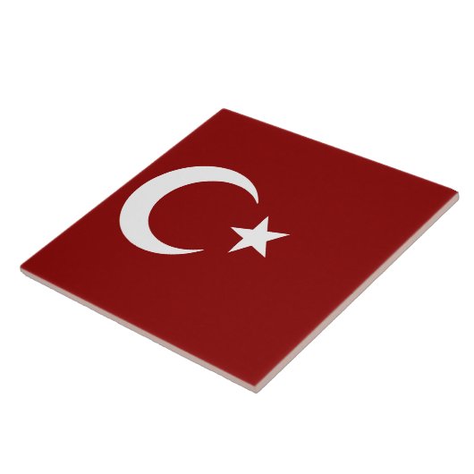 Turkse vlag tegeltje (Zijkant)