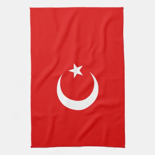 Turkse vlag theedoek (Verticaal)