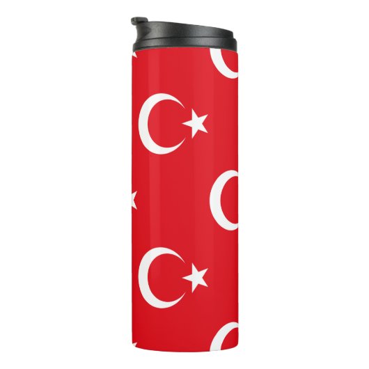Turkse vlag thermosbeker (Geroteerd rechts)