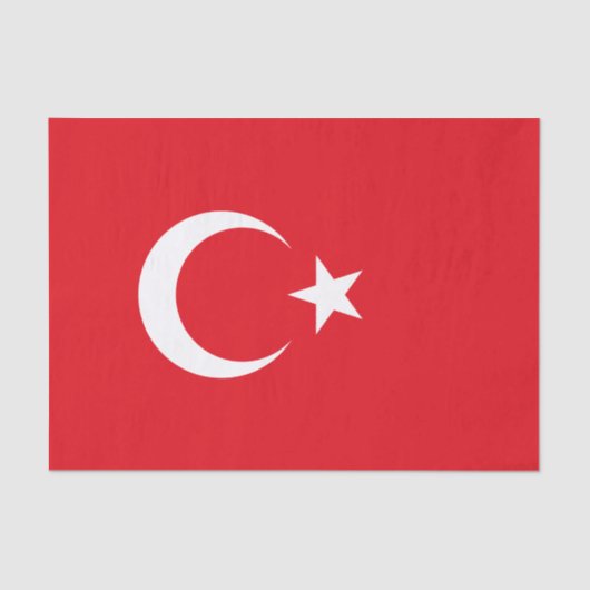 Turkse vlag tissuepapier (Voorkant)