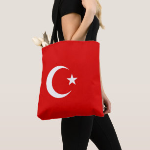 Turkse vlag tote bag