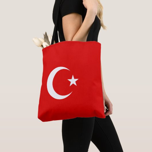 Turkse vlag tote bag (Dichtbij)