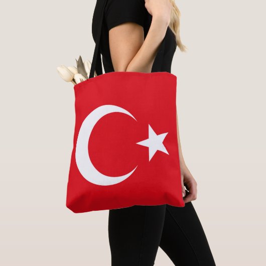Turkse vlag tote bag (Dichtbij)