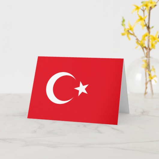 Turkse vlag (Turkije) Kaart (Gele Bloem)