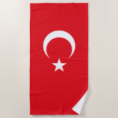 Turkse vlag (Turkije) Strandlaken (Voorkant)