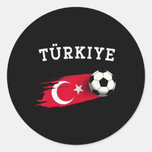 Turkse Vlag Turkije Vlag Turkse Voetbal Turkse Vo Ronde Sticker