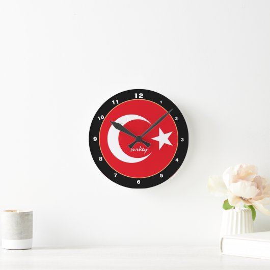 Turkse vlag, Turks vaderland/ontwerp Ronde Klok (Huis)
