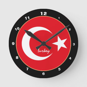 Turkse vlag, Turks vaderland/ontwerp Ronde Klok