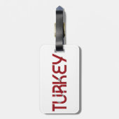Turkse vlag Typografie Bagagelabel (Achterkant verticaal)