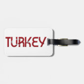 Turkse vlag Typografie Bagagelabel (Achterkant horizontaal)