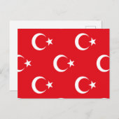 Turkse vlag uitnodiging briefkaart (Voorkant / Achterkant)