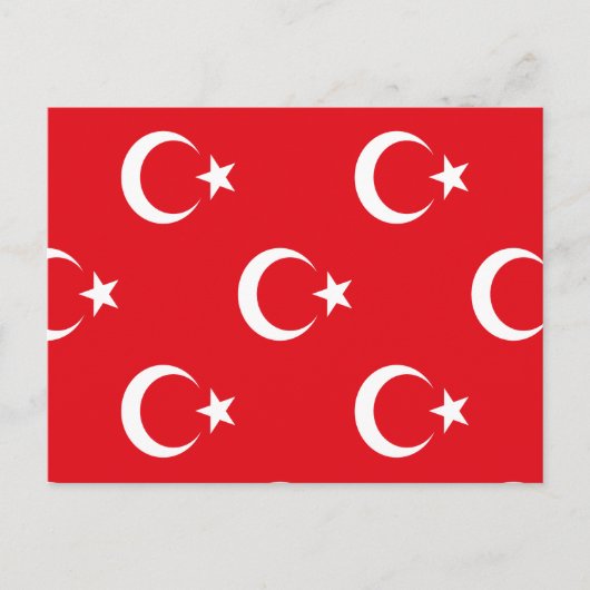 Turkse vlag uitnodiging briefkaart (Voorkant)