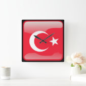 Turkse vlag vierkante klok (Huis)