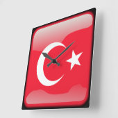 Turkse vlag vierkante klok (Hoek)