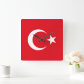 Turkse vlag vierkante klok (Huis)