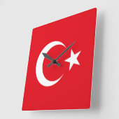 Turkse vlag vierkante klok (Hoek)