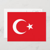 Turkse vlag, Vlag van Turkije Briefkaart (Voorkant / Achterkant)