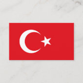Turkse vlag, Vlag van Turkije Visitekaartje (Voorkant)