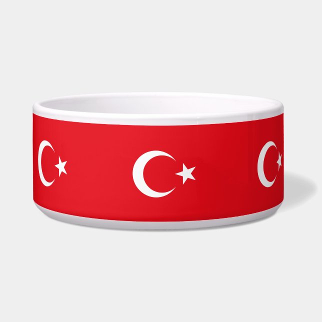 Turkse vlag voerbakje (Voorkant)