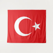 Turkse vlag wandkleed (Voorkant (horizontaal))