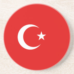 Turkse vlag zandsteen onderzetter