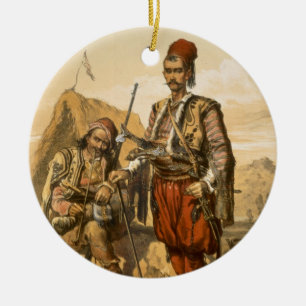 Turkse voetsoldaten in het Ottomaanse leger, pub.  Keramisch Ornament