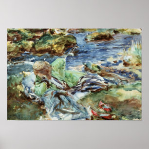 Turkse vrouw bij Stream Poster