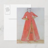 Turkse vrouw briefkaart (Voorkant / Achterkant)