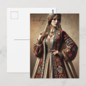 Turkse vrouw in traditionele Ottomaanse kledij Briefkaart (Voorkant / Achterkant)