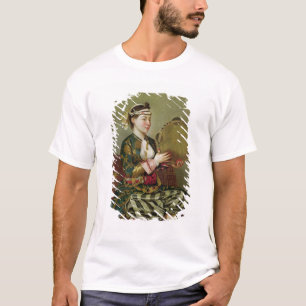 Turkse vrouw met een tambourine t-shirt