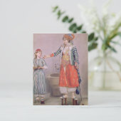 Turkse vrouw met Servant Briefkaart (Staand voorkant)