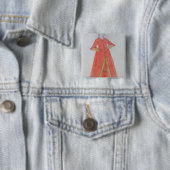 Turkse vrouw vierkante button 5,1 cm (In situ)