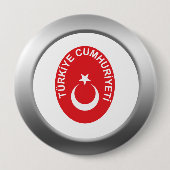 Turkse wapenstilstand ronde button 4,0 cm (Voorkant)