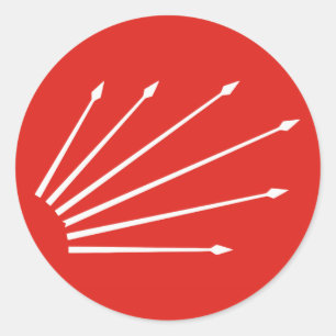 Turkse zes pijlen ronde sticker