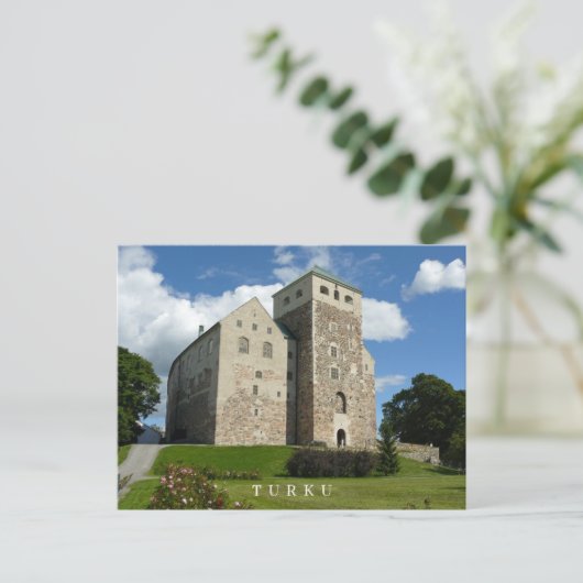 Turku Castle uitzicht briefkaart (Staand voorkant)