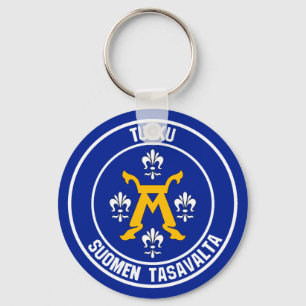 Turku Rond Embleem Sleutelhanger