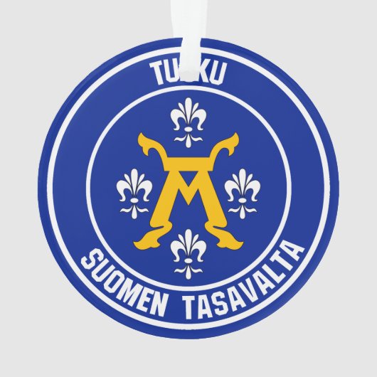 Turku Round Emblem Ornament (achterkant)