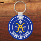 Turku Round Emblem Sleutelhanger (Voorkant)